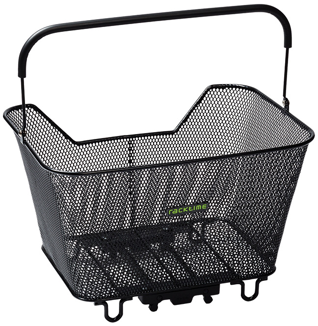 Racktime Gepäckträgerkorb Bask-it small, 42 x 30 x 27cm, mit Snap-it Adapter, schwarz