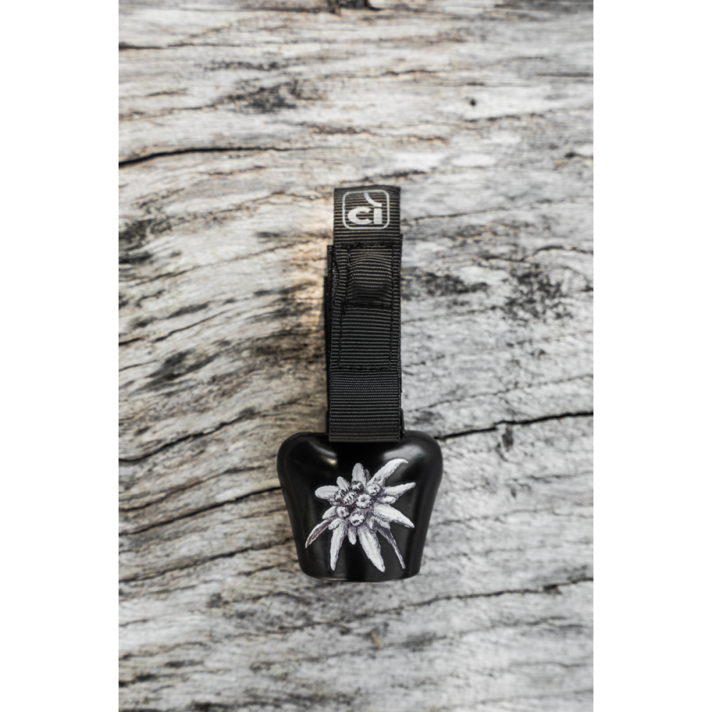 Incirca Glocke, COWBELL, schwarz mit Edelweiss
