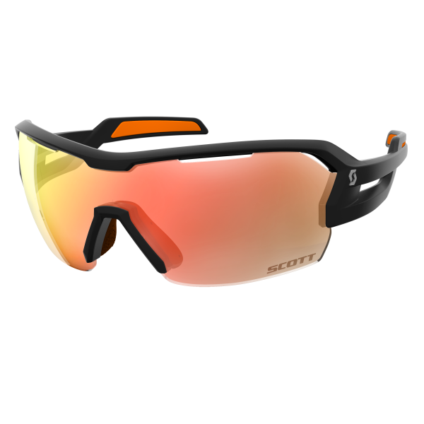 Scott Sunglasses Spur - black matt/orange/red chrome enhancer + clear