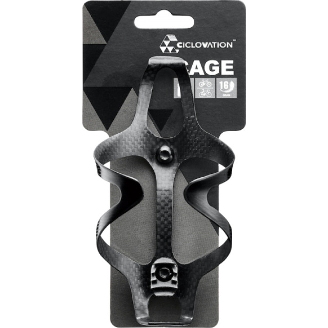 Ciclovation Bidonhalter Premium Carbon Cage, Carbon, Jet Black