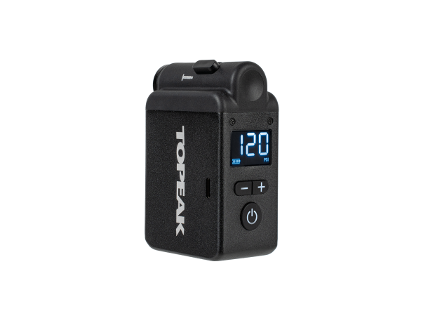 Topeak E-Booster Digital - Elektro Pumpe, USB-C Charger, Presta / Schrader Ventil, 120psi / 8bar