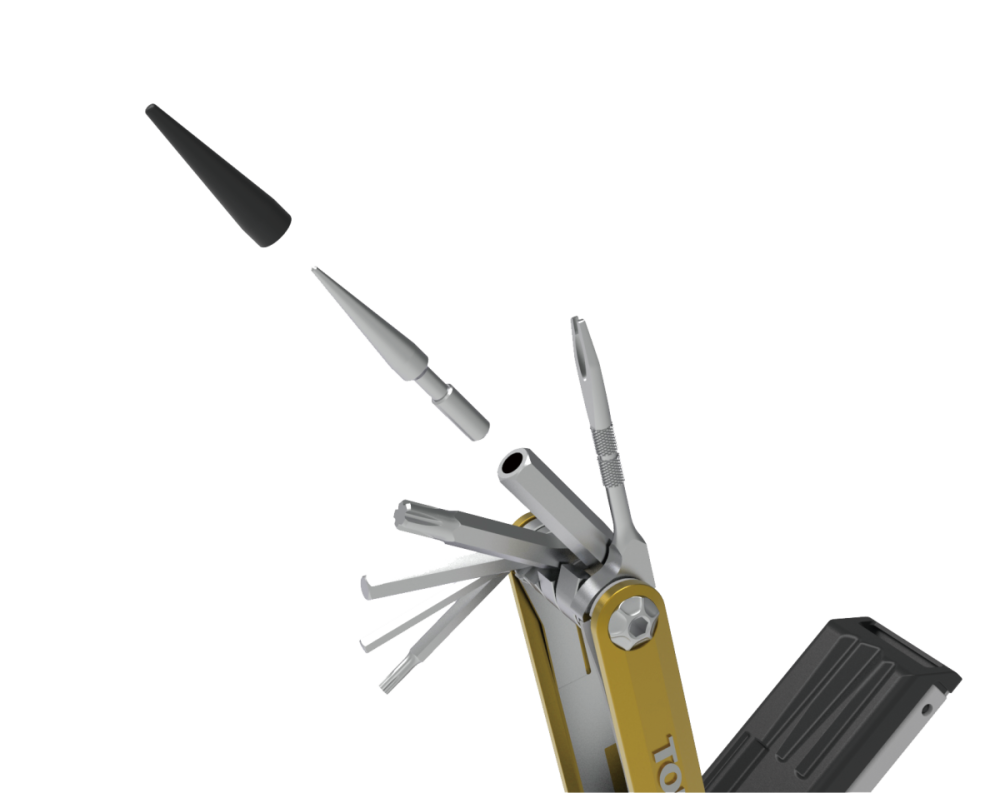 Topeak Tubi 18, 18 functions mini tool, w/tubeless tire repair kit, w/o tool bag, Black