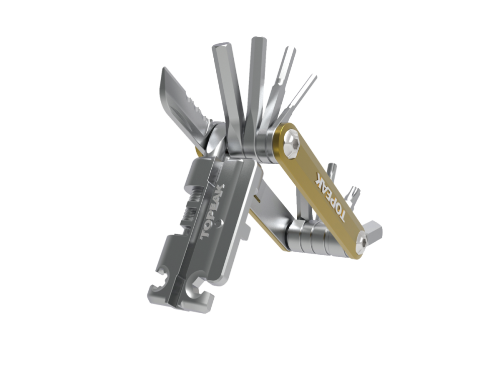 Topeak Mini P20, 20 Funktionen, mit Kettennieter, Black - mit Power Link Tool und Neoprentasche