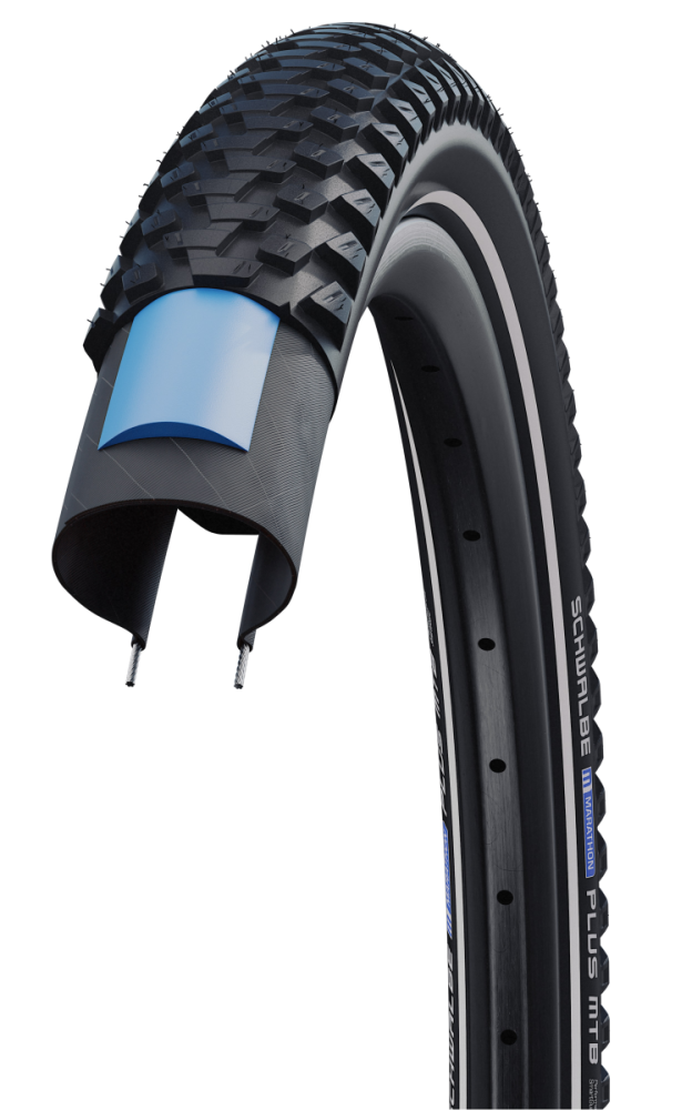 Schwalbe Pneu Marathon Plus MTB 29x2.25 Starr mit Reflexstreifen black