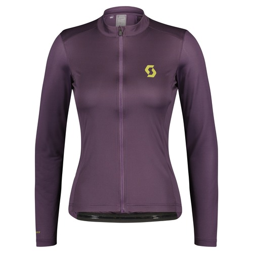 Scott Shirt W's Endurance 10 l/sl - dark purple/mud green/EU L